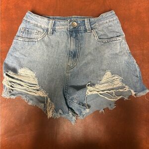 Distressed Denim Women Shorts